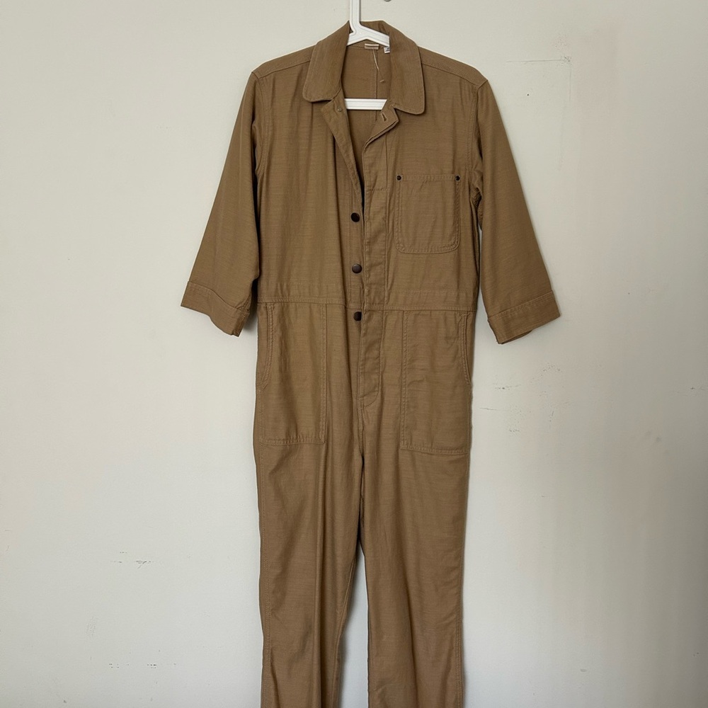 GAP Tan Utility Jumpsuit